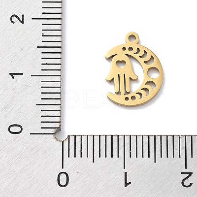 304 Stainless Steel Pendants STAS-R003-03G-03-1