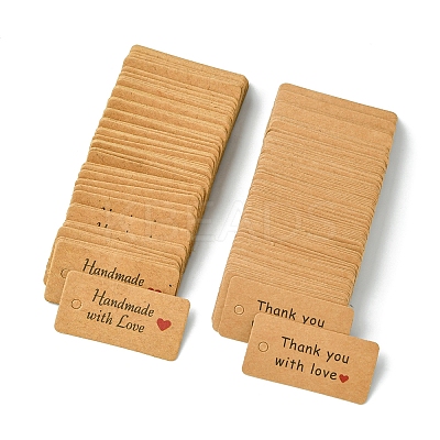 2 Sets 2 Styles Kraft Paper Word Printed Gift Tags CDIS-FS0001-20-1