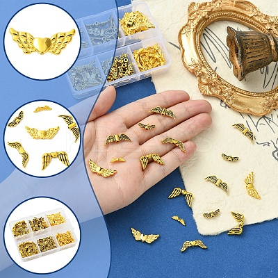 105Pcs Tibetan Style Alloy Beads TIBEB-FS0001-09-1