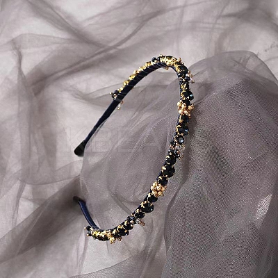 Shiny Elegant Glass Hair Bands PW-WG75179-17-1