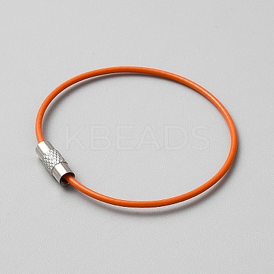 Carbon Steel with PVC Wire Cord AJEW-WH0314-897G-1