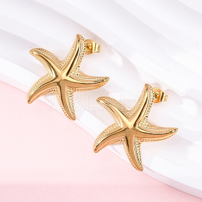 304 Stainless Steel Stud Earrings for Women LS-EJEW-K306-12G-1