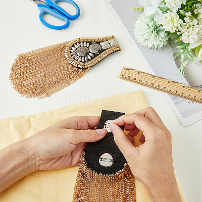 Detachable Iron Tassel Epaulettes FIND-FH0005-47G-1
