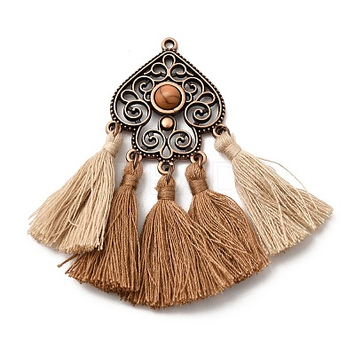 Bohemia Polyester Tassel Big Pendants FIND-B058-01R-1