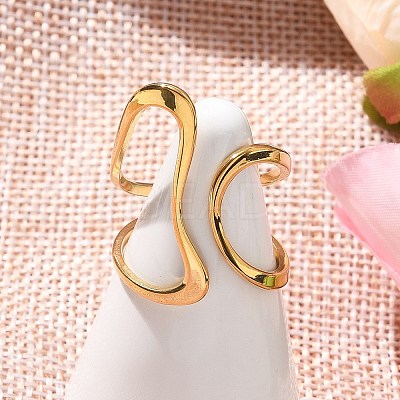 304 Stainless Steel Open Cuff Rings for Women RJEW-Z077-01G-08-1