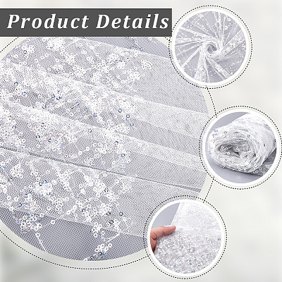 Polyester Sequin Fabrics DIY-WH20048-027B-1