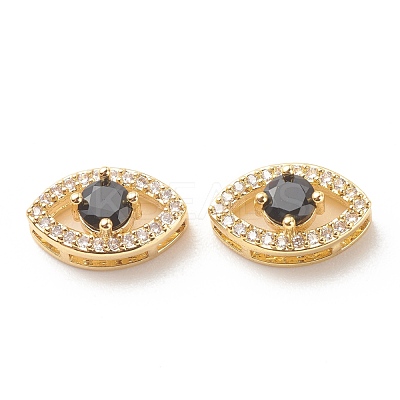 Rack Plating Brass Cubic Zirconia Multi-Strand Links ZIRC-P099-13G-1