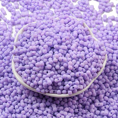 Macaron Color Opaque Frosted Glass Seed Beads SEED-K009-12B-14-1