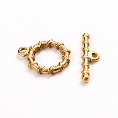Ion Plating(IP) 304 Stainless Steel Toggle Clasps STAS-D142-05A-G-1