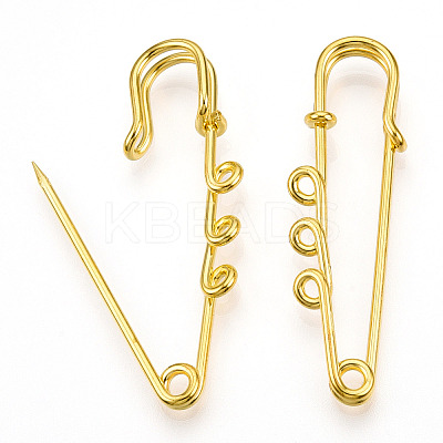 Iron Safety Pin Brooch Findings IFIN-TAC0008-01G-1