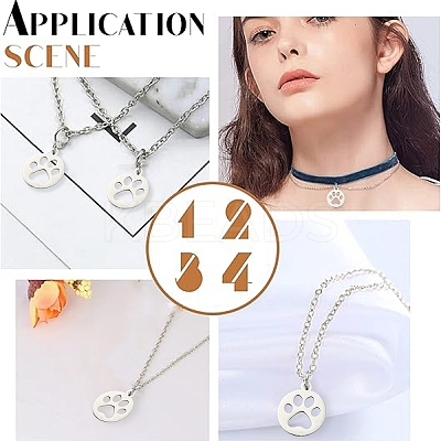 10Pcs 304 Stainless Steel Pendants STAS-YW0002-72-1