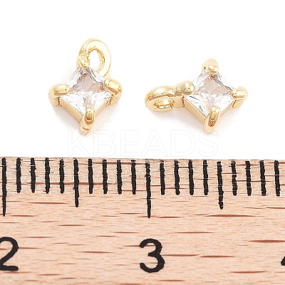 Brass with Cubic Zirconia Pendants KK-P271-41G-A-1