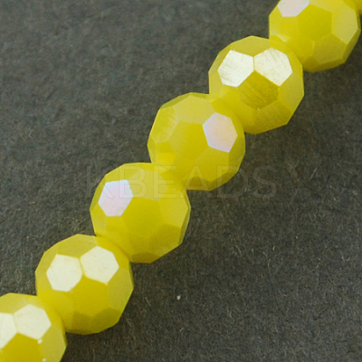 Electroplate Glass Beads Strands EGLA-R017-6mm-8-1