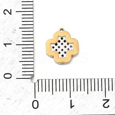 304 Stainless Steel Micro Pave Cubic Zirconia Charms STAS-I356-04G-07-1