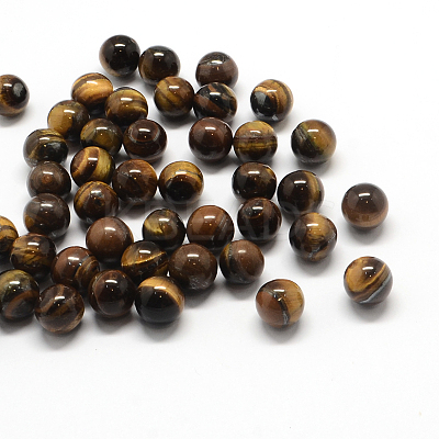 Round Natural Tiger Eye Beads G-Q450-05-1
