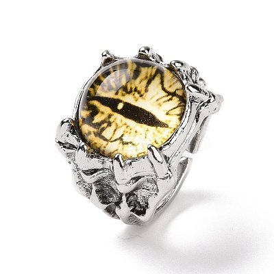 Dragon Eye Glass Wide Band Rings for Men LS-RJEW-E017-01AS-04-1