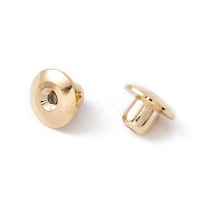 Rack Plating Brass Ear Nuts KK-G433-06LG-1