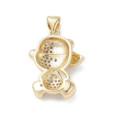 Brass Micro Pave Cubic Zirconia Pendants KK-M240-13G-1