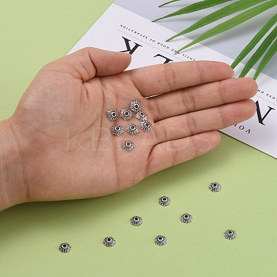 Tibetan Style Bead Caps LFH10352Y-NF-1