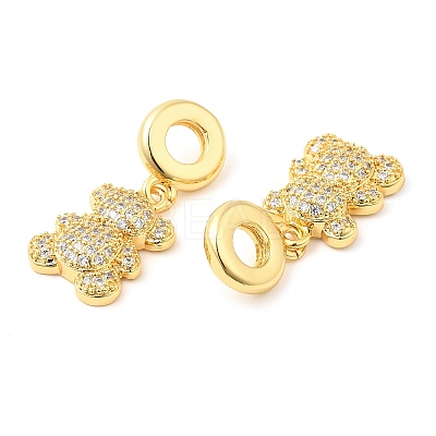 Brass with Cubic Zirconia Pendants KK-K343-02G-1