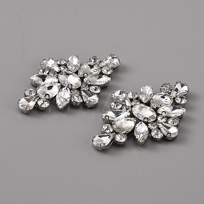 Hotfix Rhinestone Iron on Patches RGLA-WH0014-01E-1