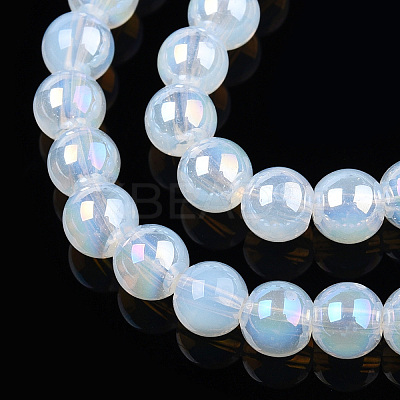 Electroplate Imitation Jade Glass Beads Strands LS-GLAA-T032-J4mm-AB02-1