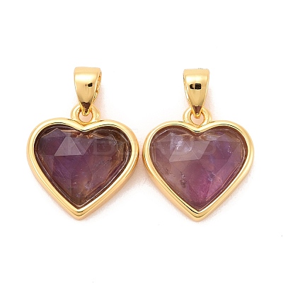 Natural Amethyst Charms G-E538-02G-03-1