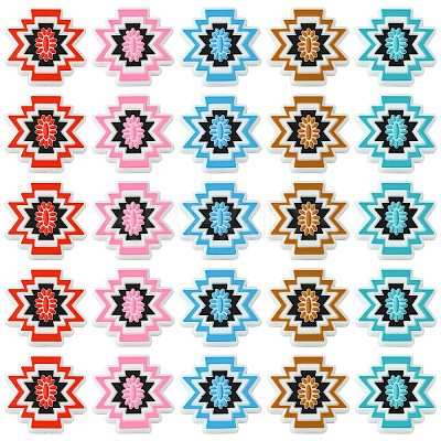 10Pcs 5 Colors Silicone Focal Beads SIL-CJ0001-57-1