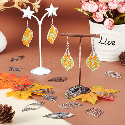 14Pcs 7 Style Stainless Steel Pendants STAS-PJ0001-46-1