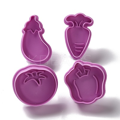 Vegetables Themed PET Plastic Cookie Cutters DIY-K056-08-1