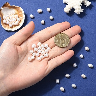 10Pcs Natural Cultured Freshwater Pearl Beads PEAR-YW0001-38-1