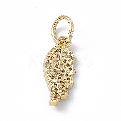 Rack Plating Brass Micro Pave Cubic Zirconia Pendants KK-G451-06G-1