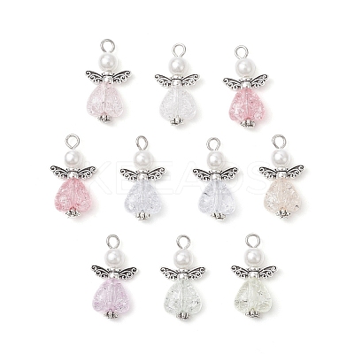 60Pcs Transparent Acrylic Pendants PALLOY-JF03897-1