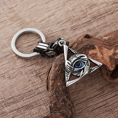 All-Seeing Eye 304 Stainless Steel & Resin Keychains PW0375-1