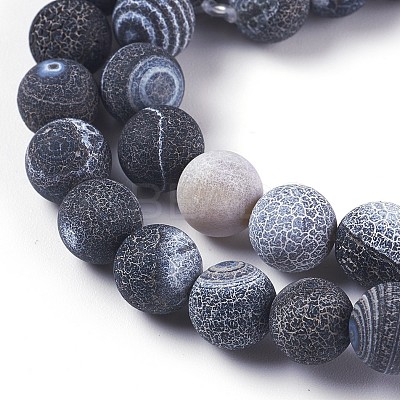 Natural Weathered Agate Beads Strands G-P414-A06-1