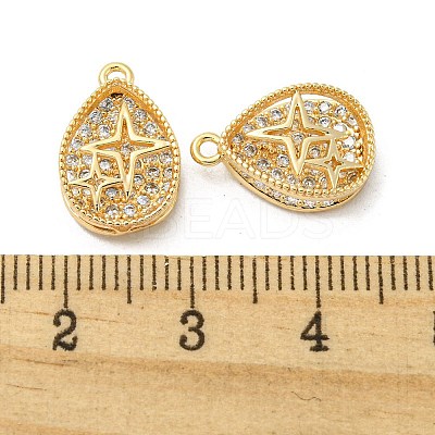 Brass Micro Pave Cubic Zirconia Pendants KK-H460-06G-1