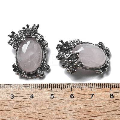 Natural Rose Quartz Pendants G-H083-01AS-01-1