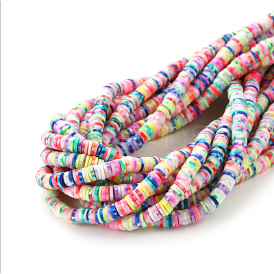 Handmade Polymer Clay Bead Strands CLAY-CJC0001-01B-1