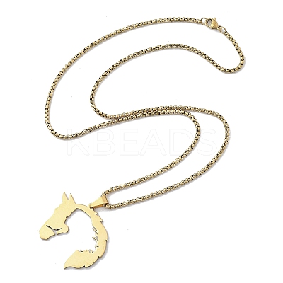 201 Stainless Steel Pendant Necklaces for Women LS-NJEW-U021-07G-1
