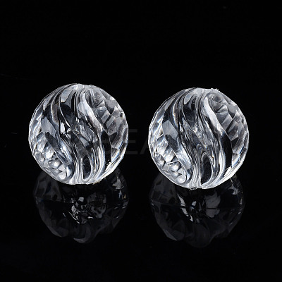 Transparent Acrylic Beads TACR-N009-34-1