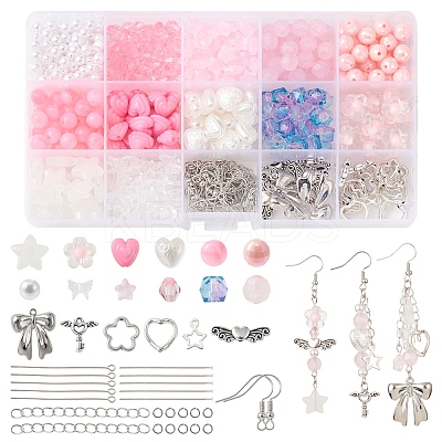 DIY Pink Earring Making Kit DIY-FS0004-78-1
