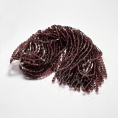 Imitate Austrian Crystal Bicone Glass Beads Strands GLAA-F029-5x5mm-05-1