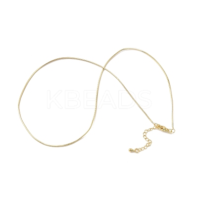 Brass Snake Chains Necklaces for Women NJEW-D302-14G-1