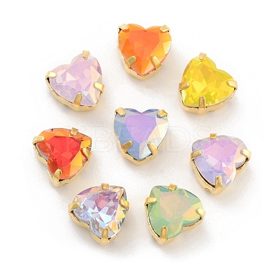 Heart Opal Sew On Rhinestones RGLA-G024-09A-P-1