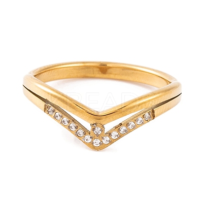 304 Stainless Steel Finger Ring for Women RJEW-C086-08-G-1