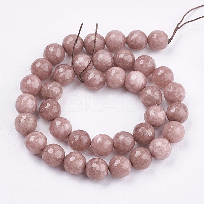 Natural White Jade Bead Strands X-G-R166-10mm-16-1