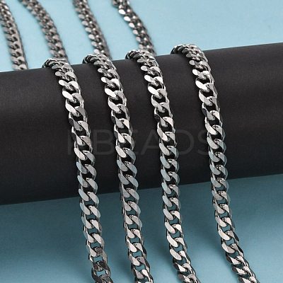 Tarnish Resistant Men's Jewelry Making 201 Stainless Steel Curb Chains CHS-A003B-1.8mm-1