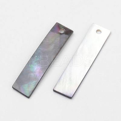 Black Lip Shell Pendants SHEL-Q008-82-1