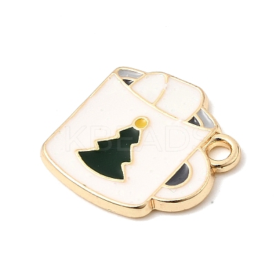 Christmas Theme Rack Plating Alloy Enamel Charms X-PALLOY-O109-29LG-1