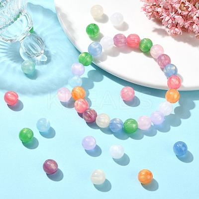 100Pcs 11 Colors Resin Imitation Cat Eye Beads FIND-CJ0003-15-1
